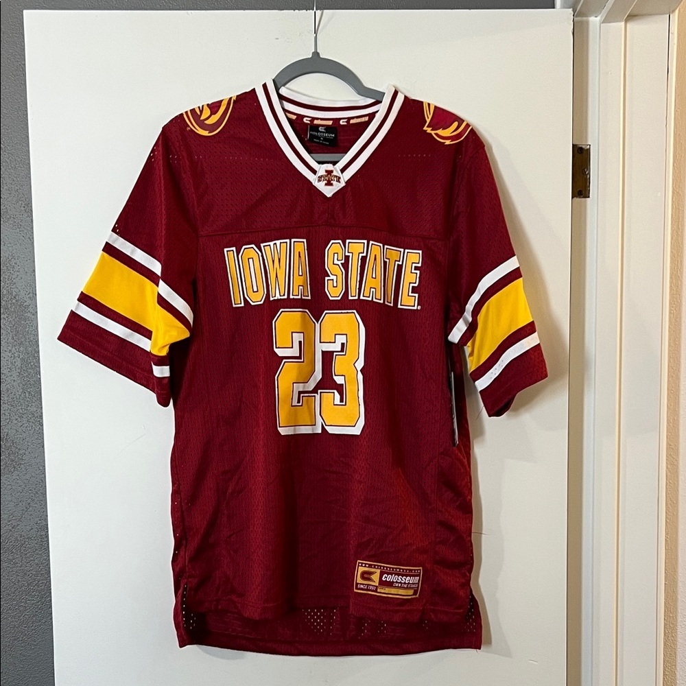 Colosseum Red and Yellow Iowa State Jersey